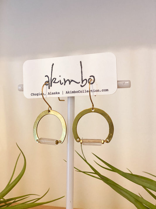 Aurora | Clear Quartz Earrings by Akimbo Collection