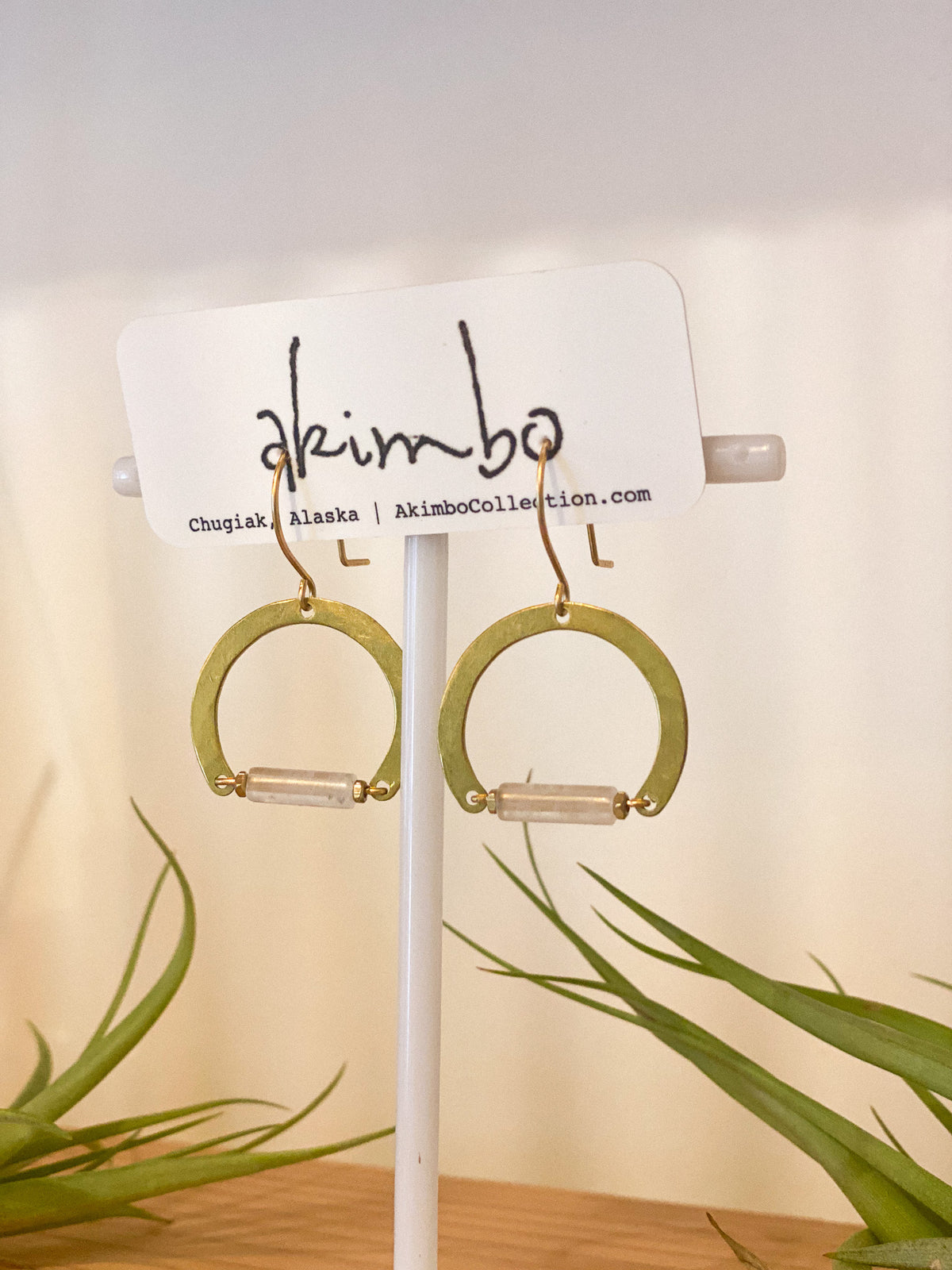 Aurora | Clear Quartz Earrings by Akimbo Collection