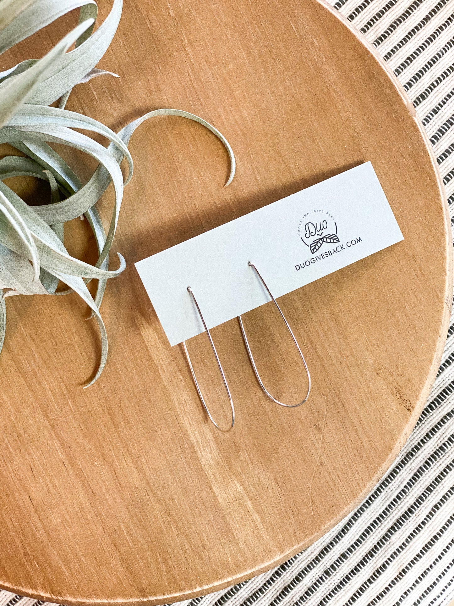 Selah Hammered Hoop Earrings by DUO Goods