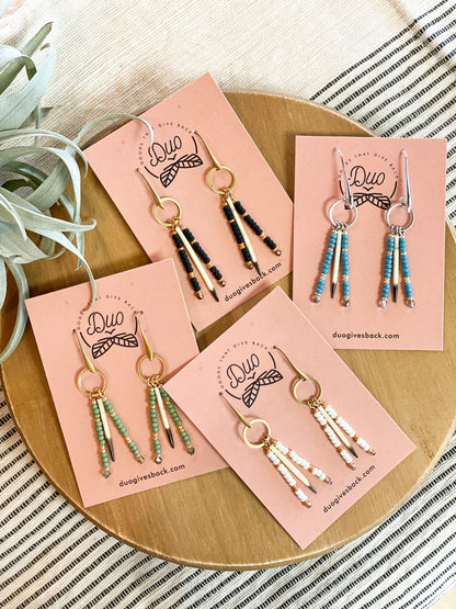 Rayna Quill Beaded Earrings by DUO Goods