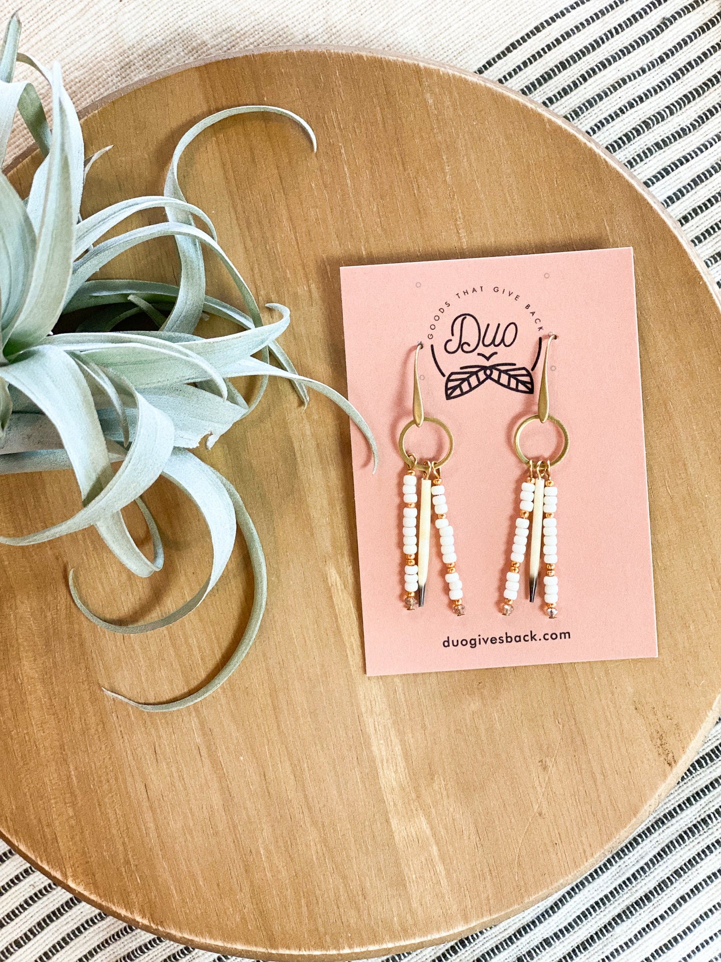 Rayna Quill Beaded Earrings by DUO Goods