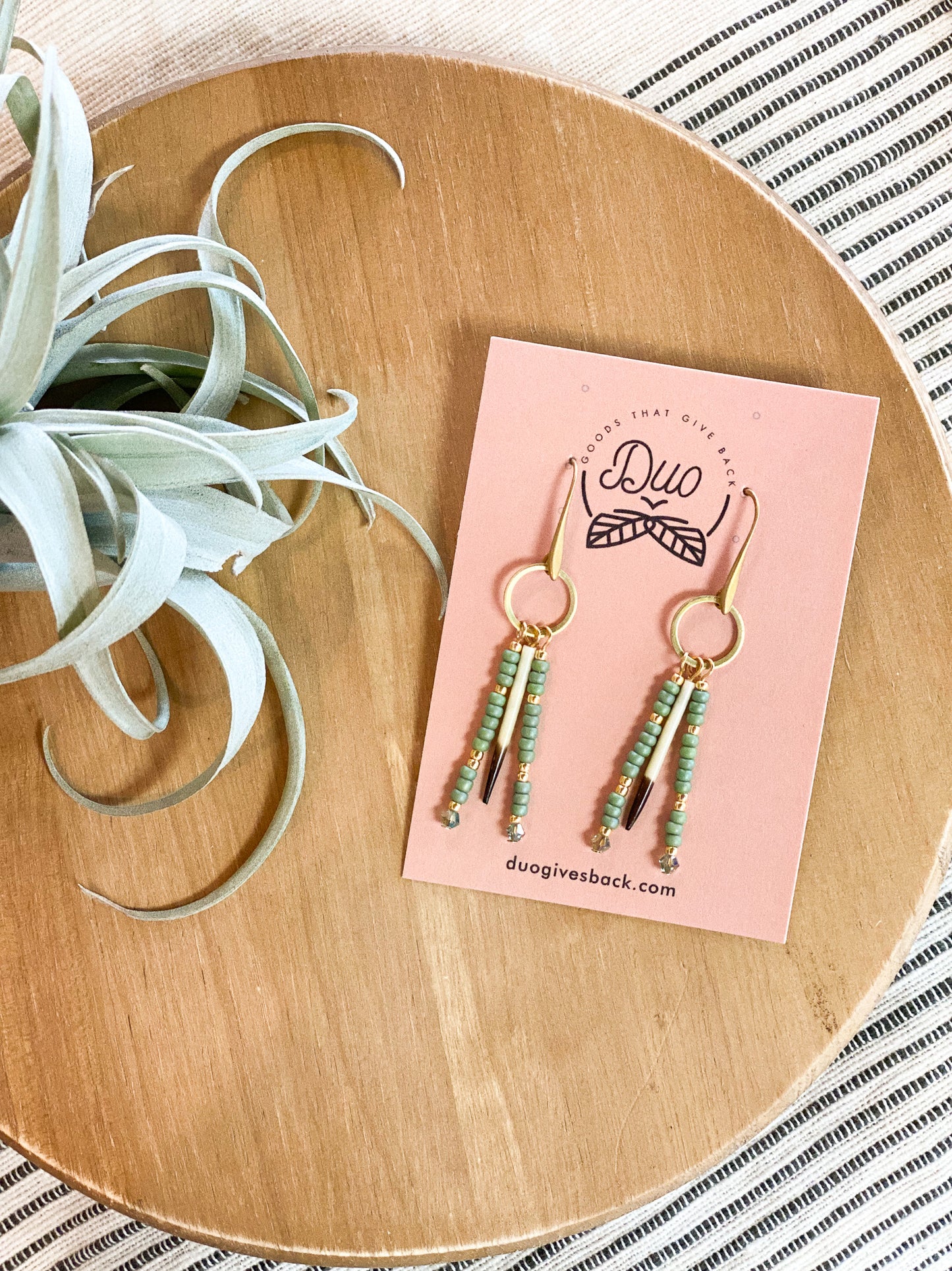 Rayna Quill Beaded Earrings by DUO Goods