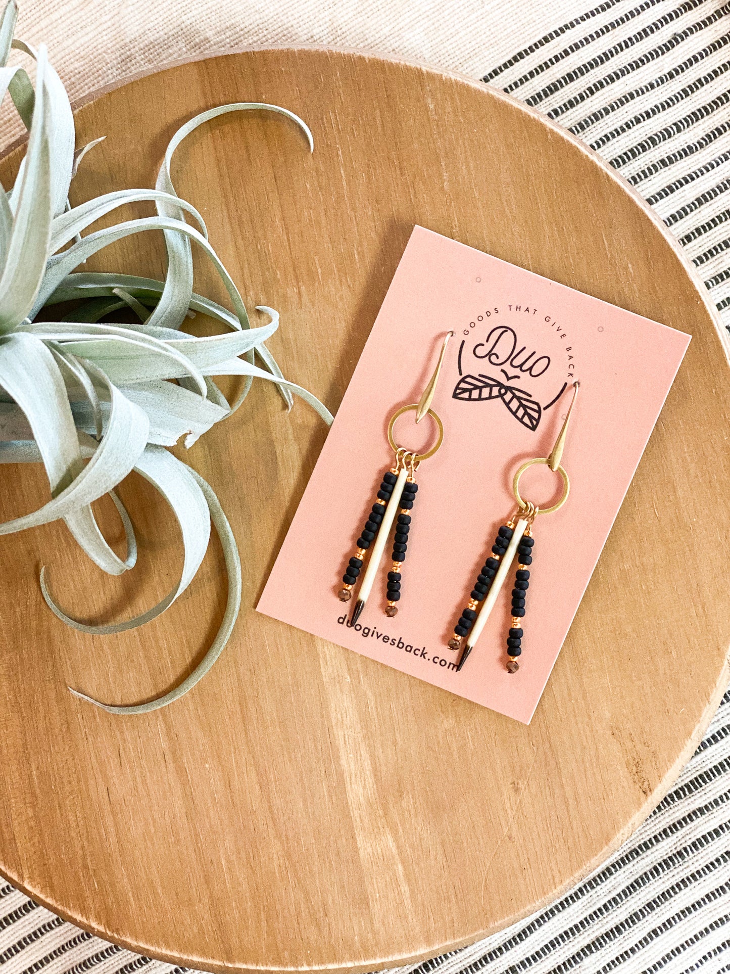 Rayna Quill Beaded Earrings by DUO Goods
