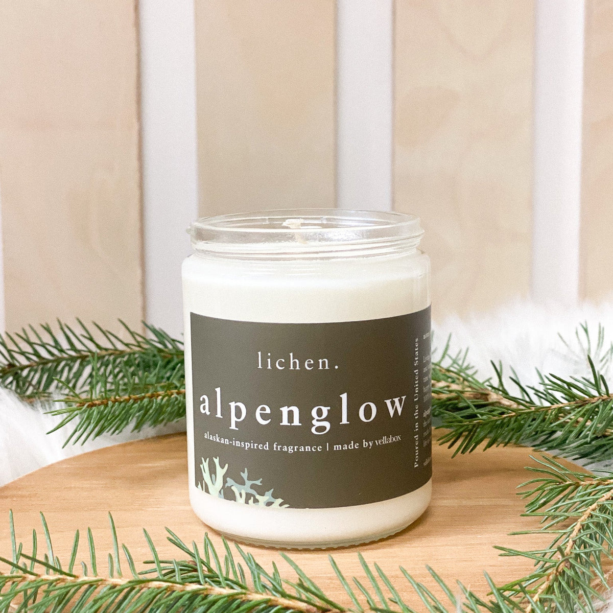 Alpenglow Soy Wax Candle by Lichen x Vellabox