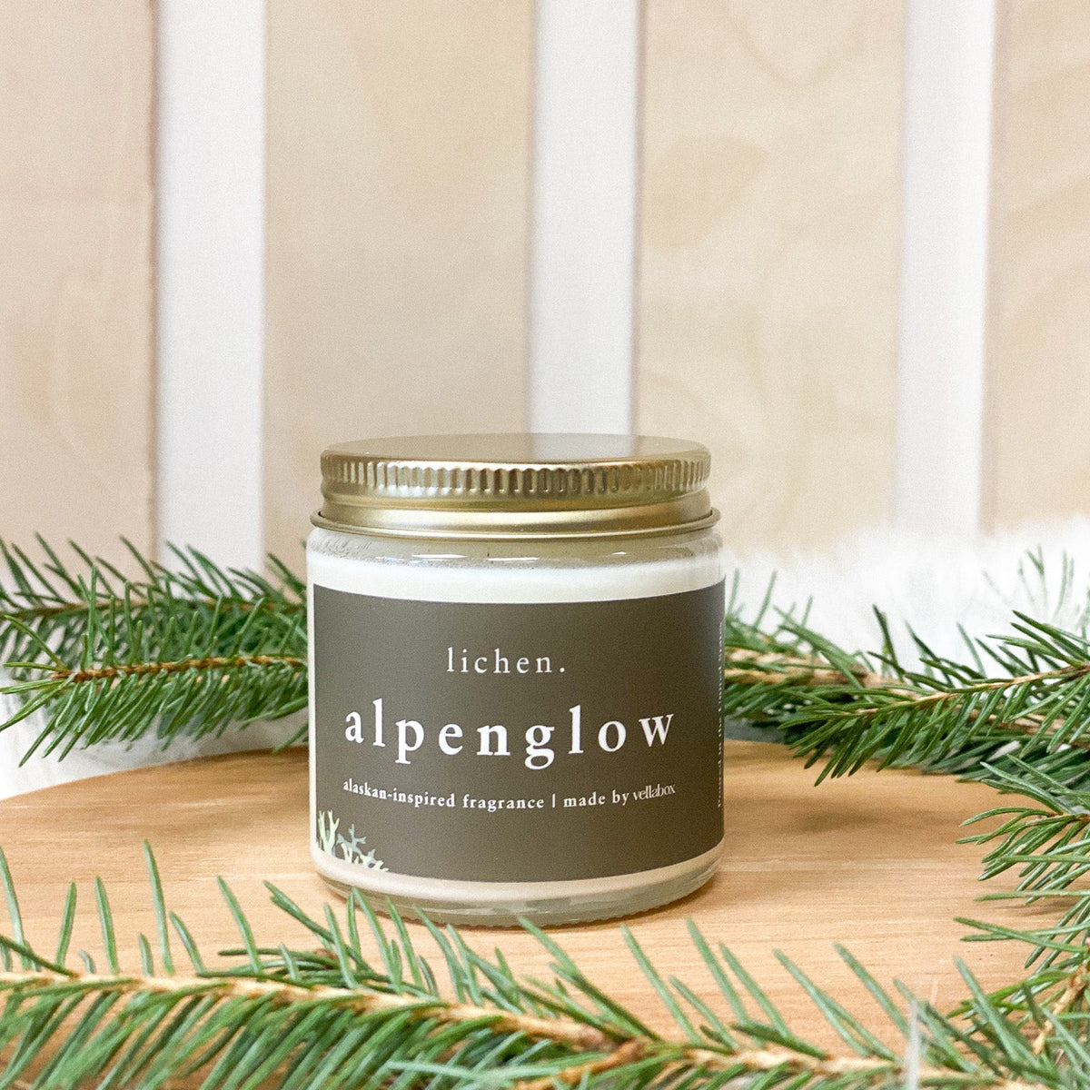 Alpenglow Soy Wax Candle by Lichen x Vellabox