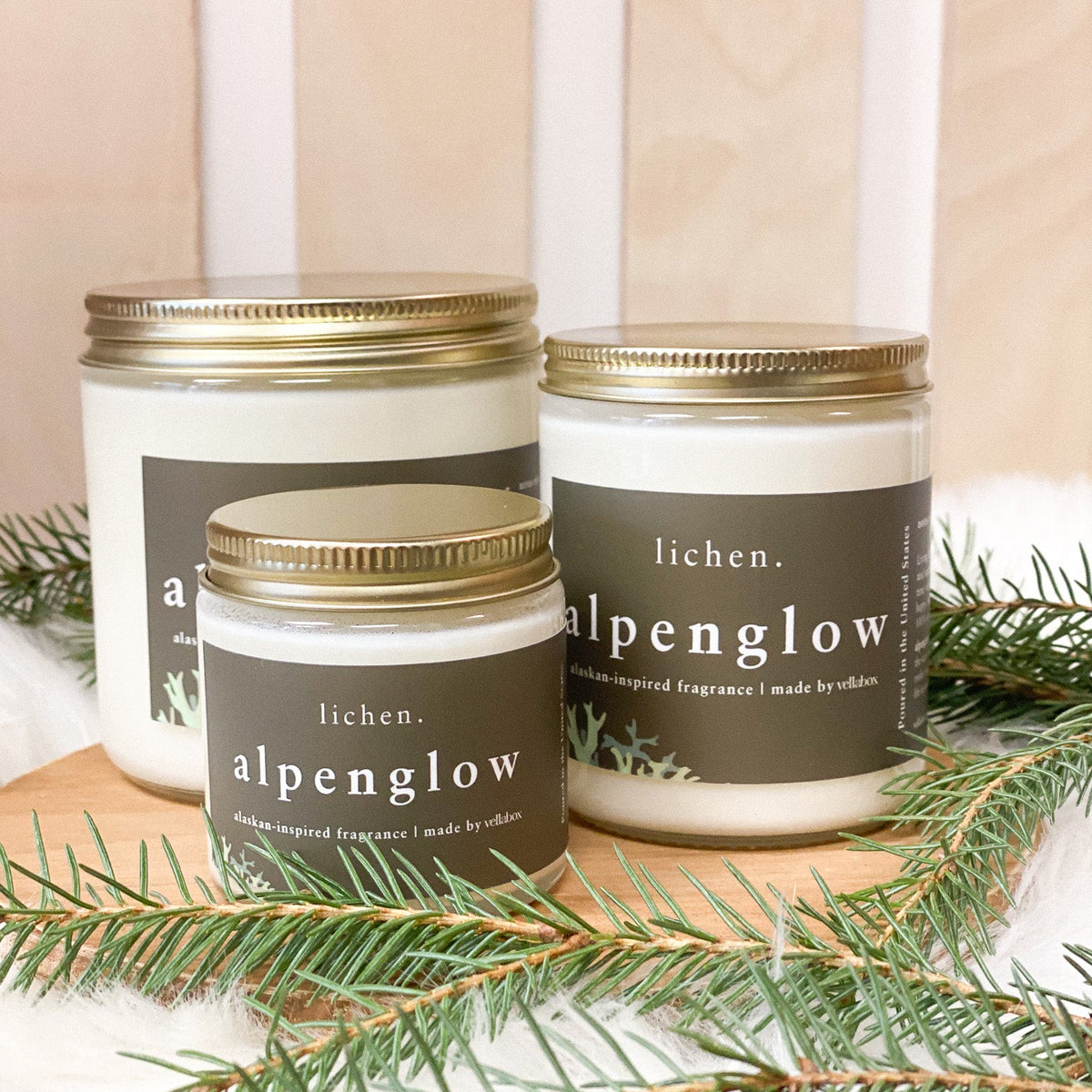 Alpenglow Soy Wax Candle by Lichen x Vellabox