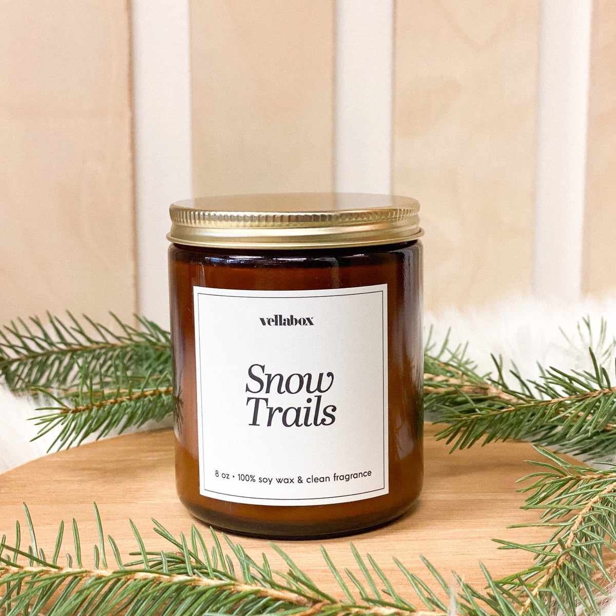 Snow Trails Soy Wax Candle by Vellabox