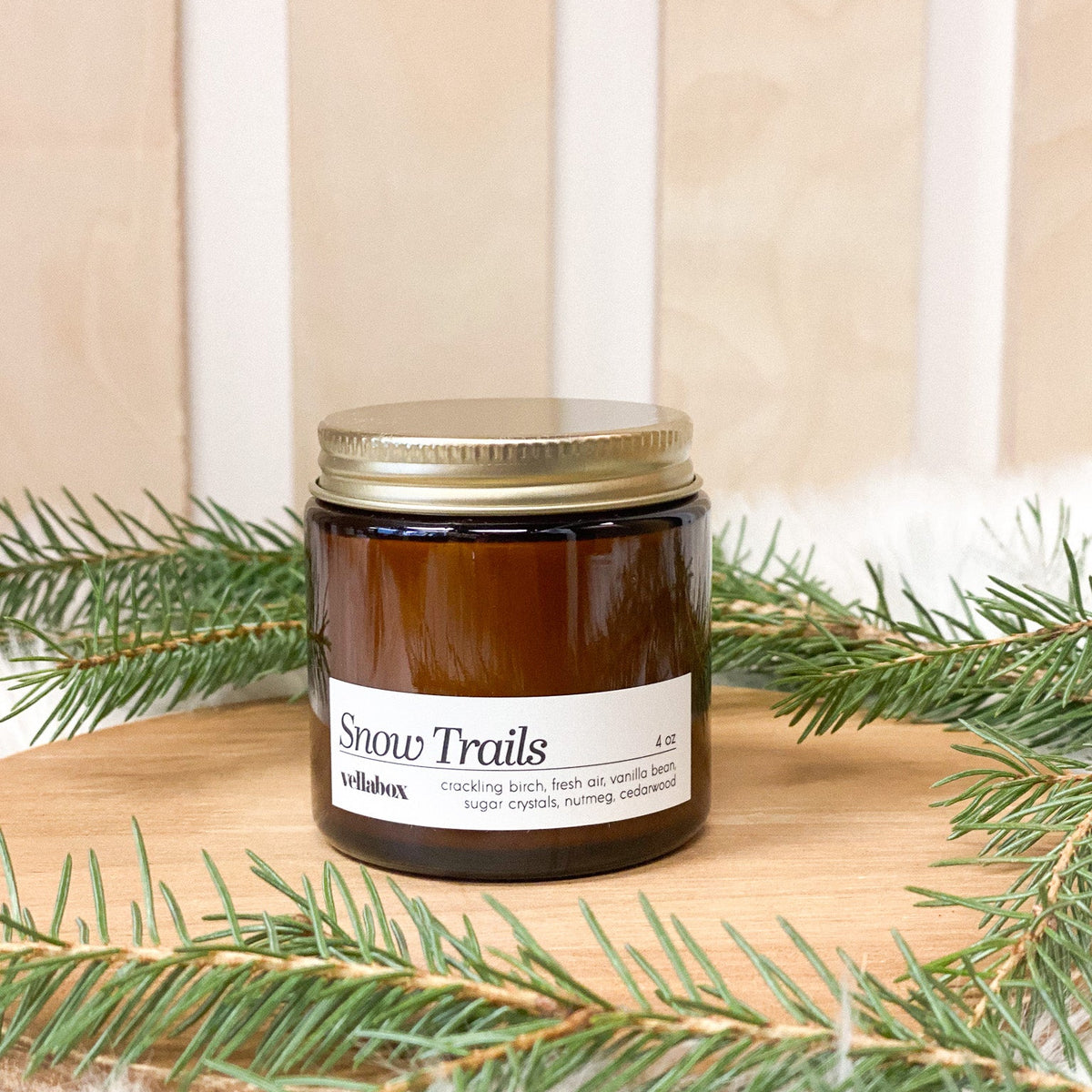 Snow Trails Soy Wax Candle by Vellabox