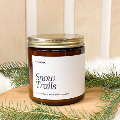 Snow Trails Soy Wax Candle by Vellabox