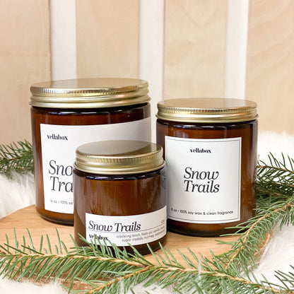 Snow Trails Soy Wax Candle by Vellabox