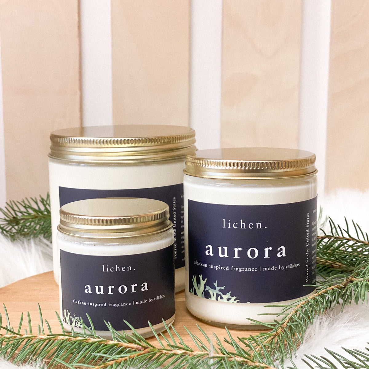 Aurora Soy Wax Candle by Lichen x Vellabox