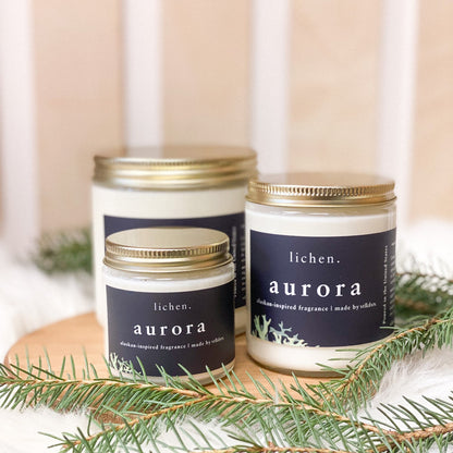 Aurora Soy Wax Candle by Lichen x Vellabox