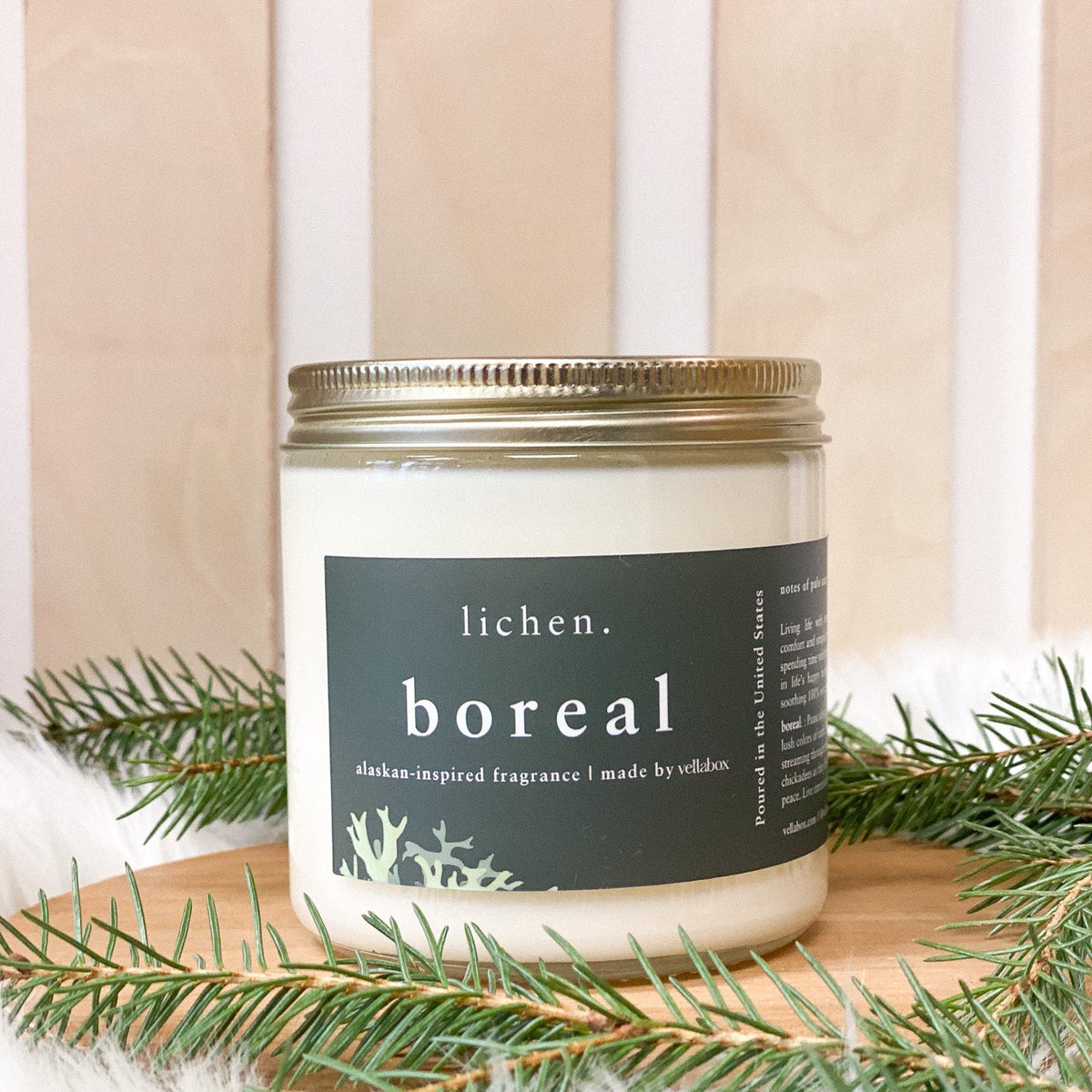 Boreal Soy Wax Candle by Lichen x Vellabox