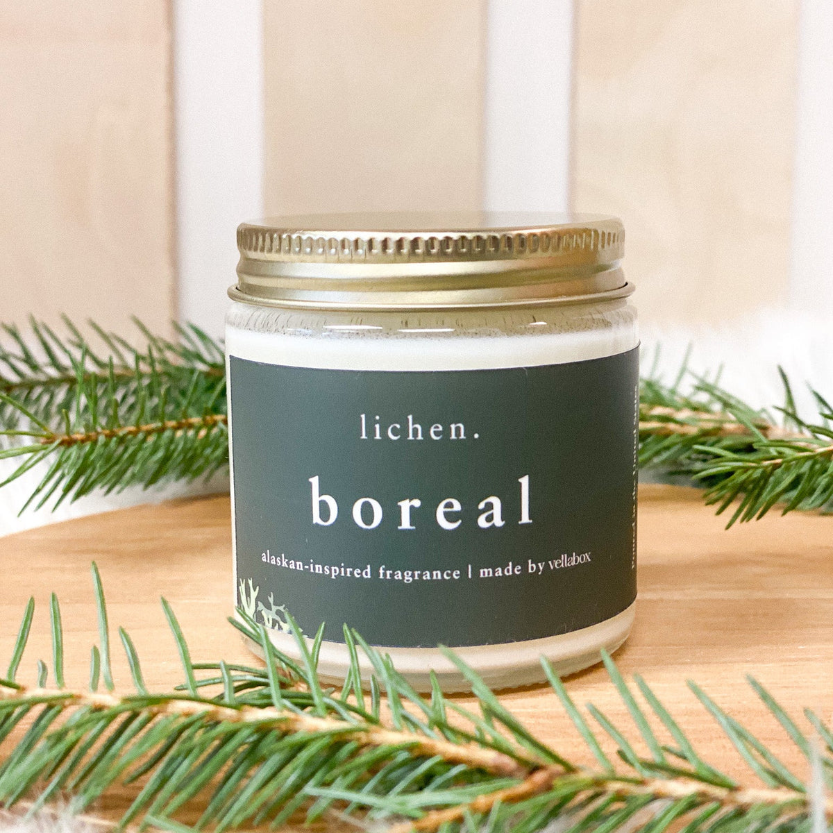 Boreal Soy Wax Candle by Lichen x Vellabox