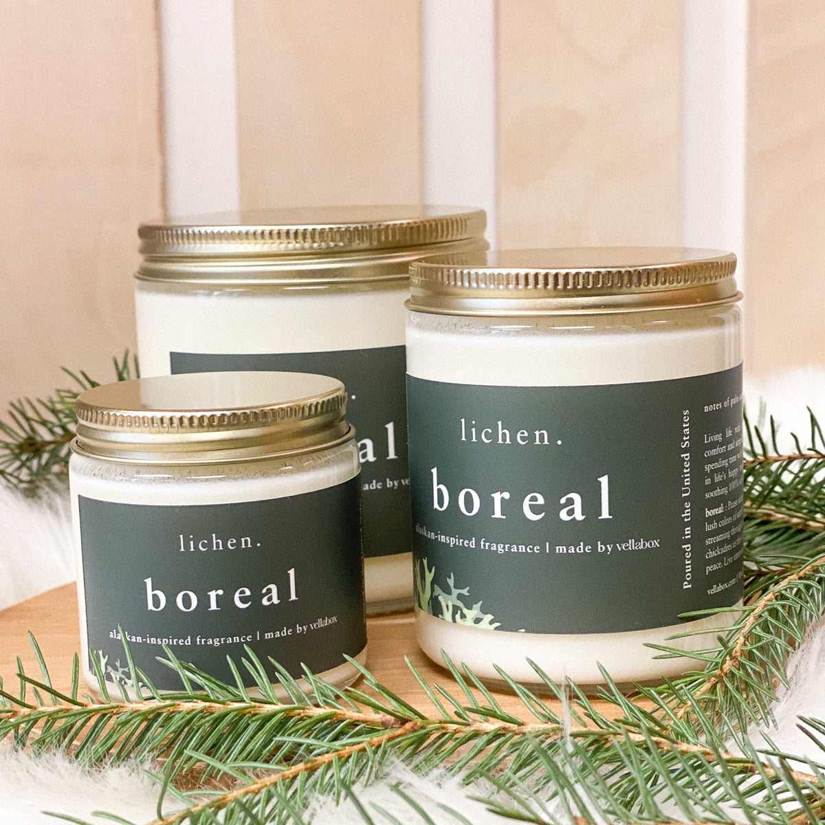 Boreal Soy Wax Candle by Lichen x Vellabox