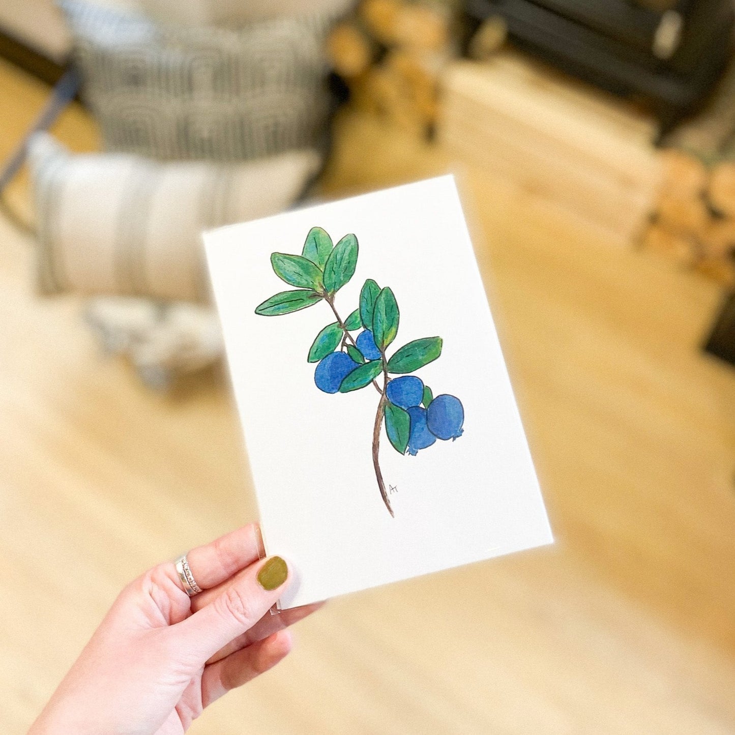 Blueberry 5x7 print by Anya Toelle