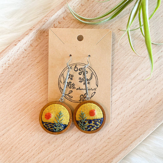 Lakeside View Earrings by Brittany Montour