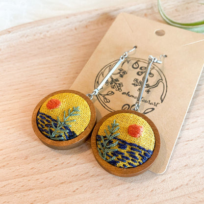 Lakeside View Earrings by Brittany Montour