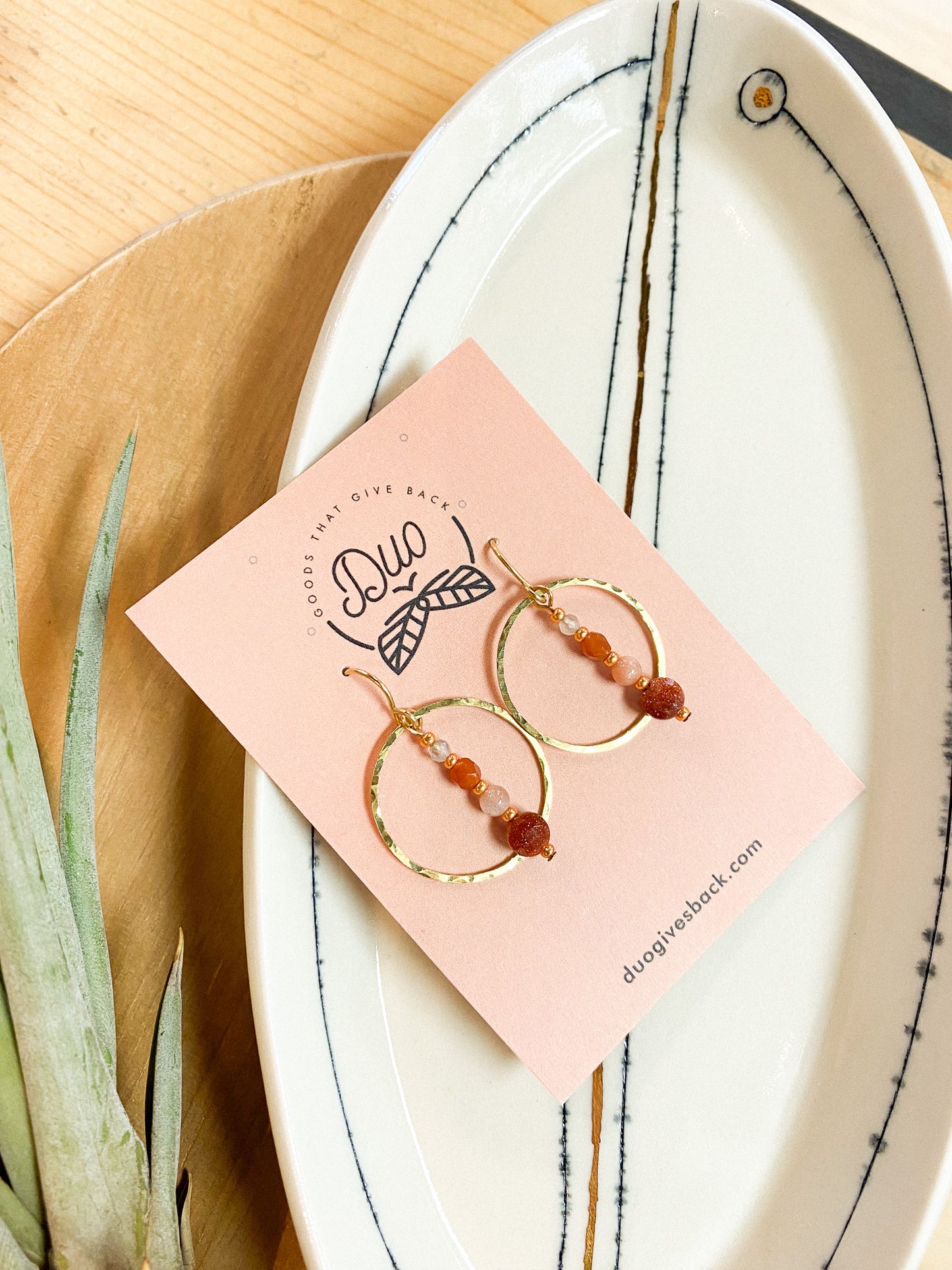 Stacy Circle Earrings | Autumn + Brass by DUO Goods