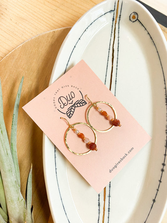 Stacy Circle Earrings | Autumn + Brass by DUO Goods