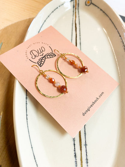 Stacy Circle Earrings | Autumn + Brass by DUO Goods