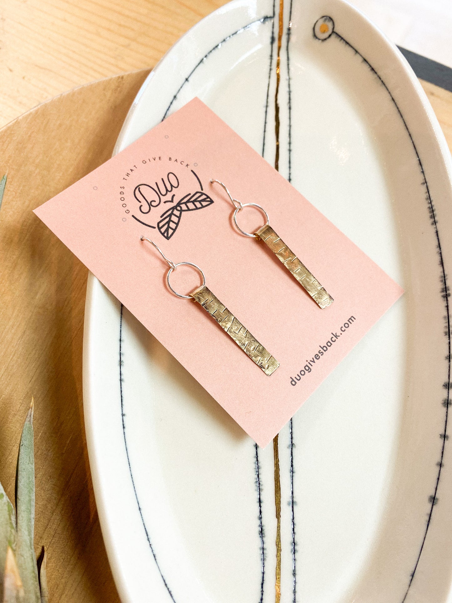 Birch Dangle Earrings by DUO Goods