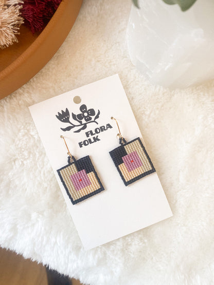Bonsa Quilt Earrings by Flora Folk