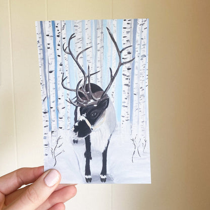 Ruby the Reindeer Postcard by Anya Toelle