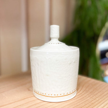 Porcelain + Gold Jar by K.Olson