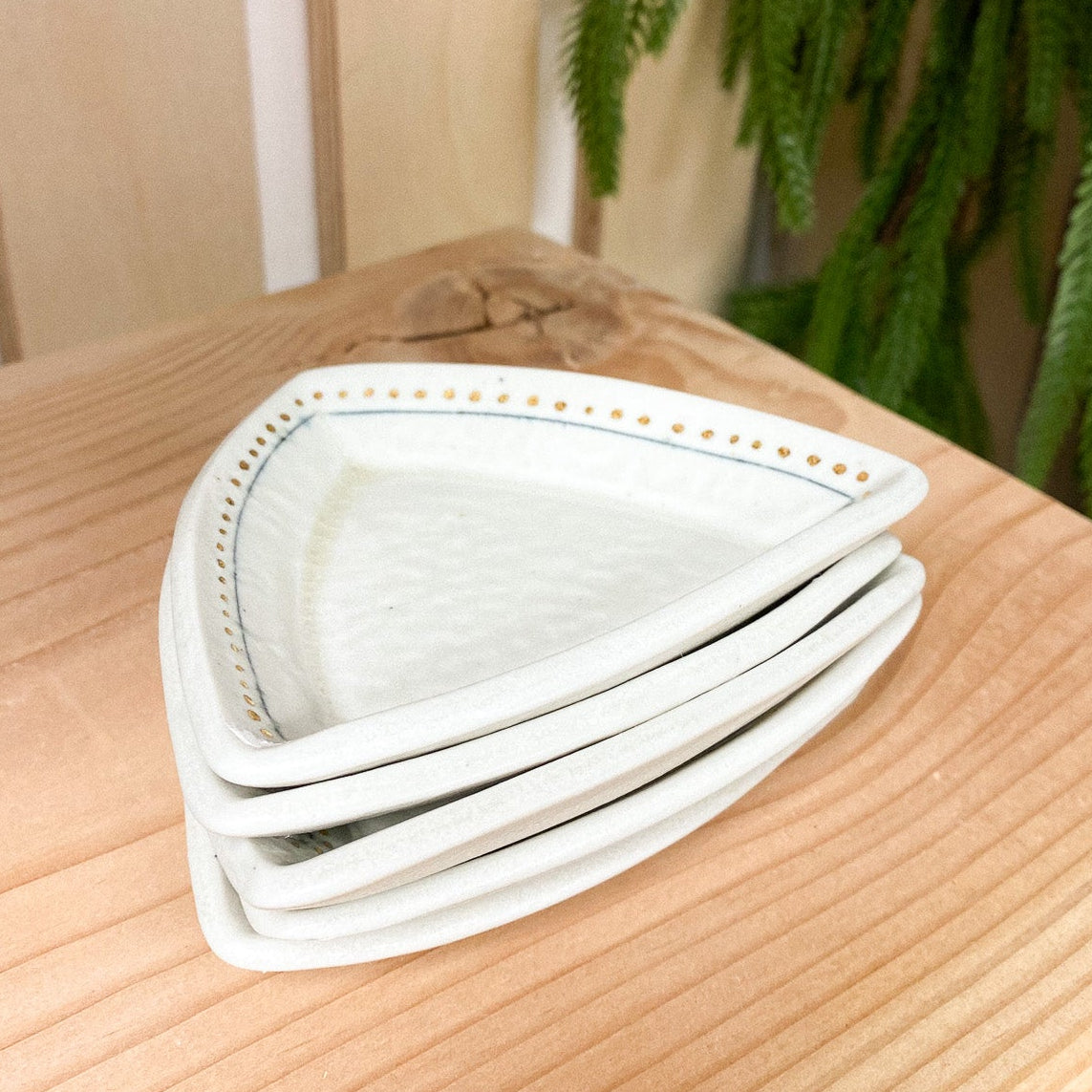 Liminal Triangle Porcelain Plate by K.Olson