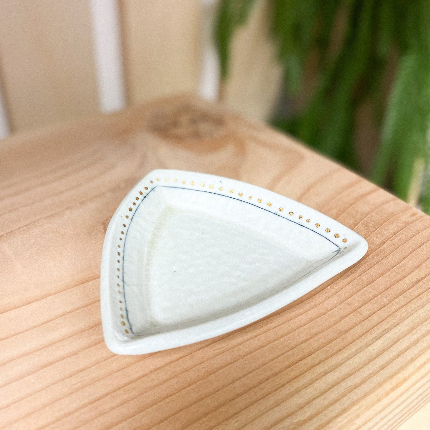 Liminal Triangle Porcelain Plate by K.Olson
