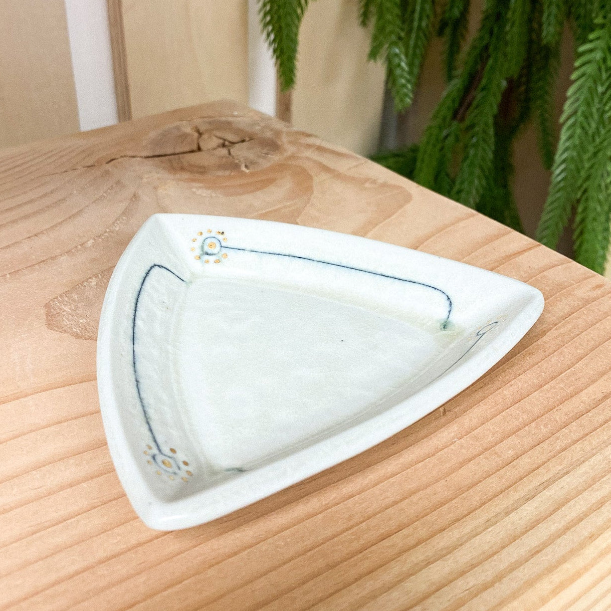 Liminal Triangle Porcelain Plate by K.Olson
