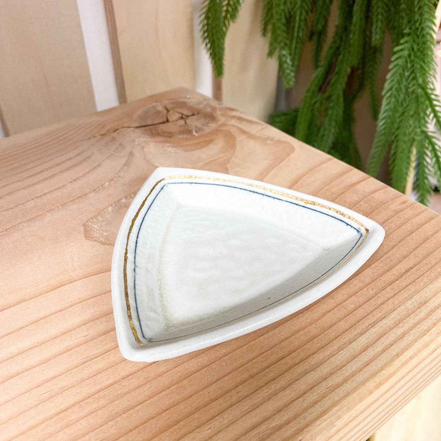 Liminal Triangle Porcelain Plate by K.Olson