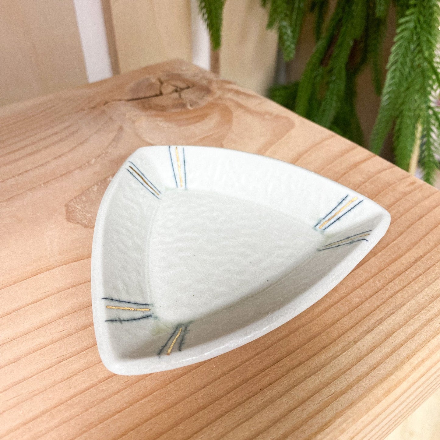 Liminal Triangle Porcelain Plate by K.Olson