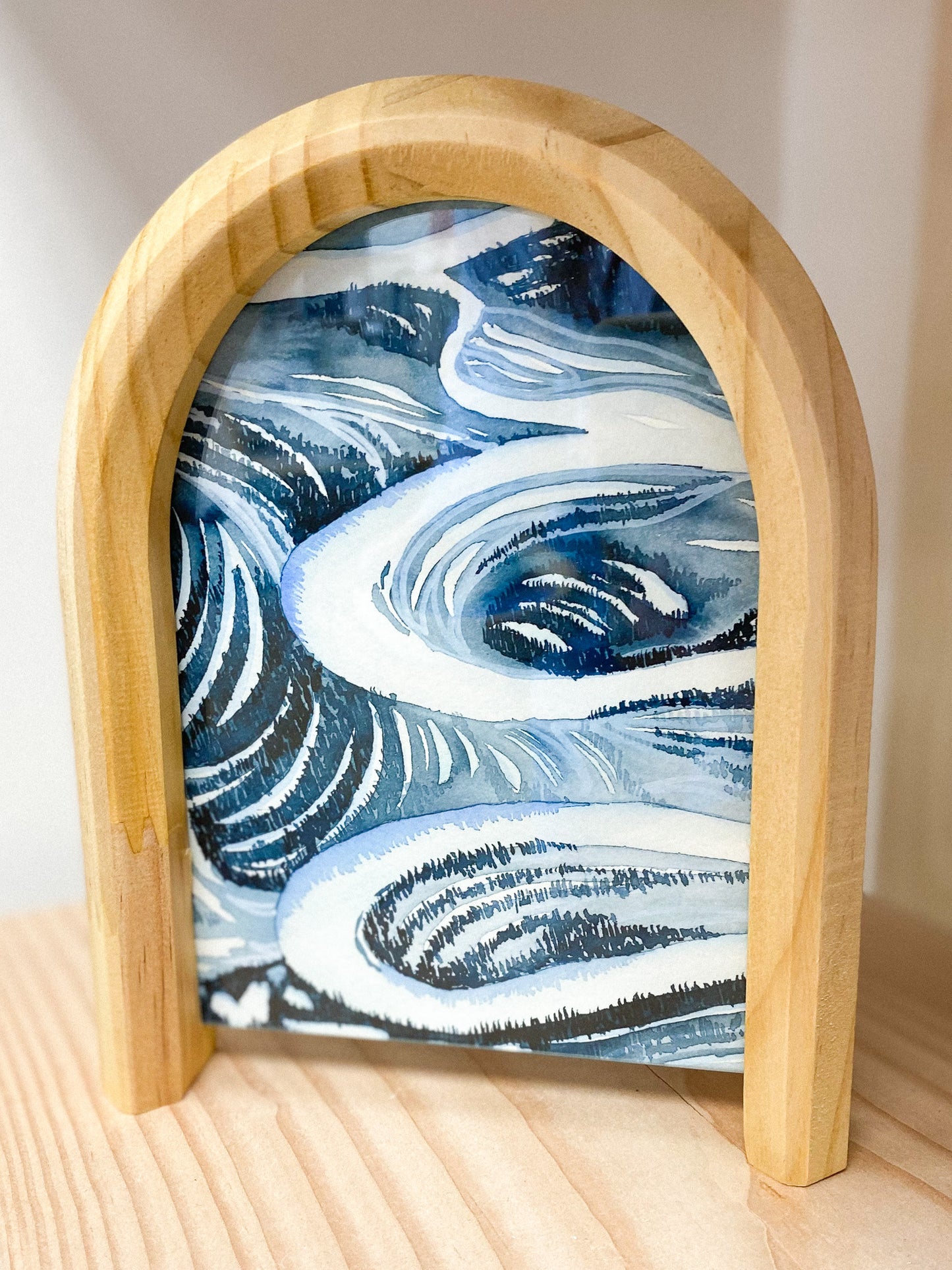 Meandering 5x7" Arc Framed Print by Jill Richie