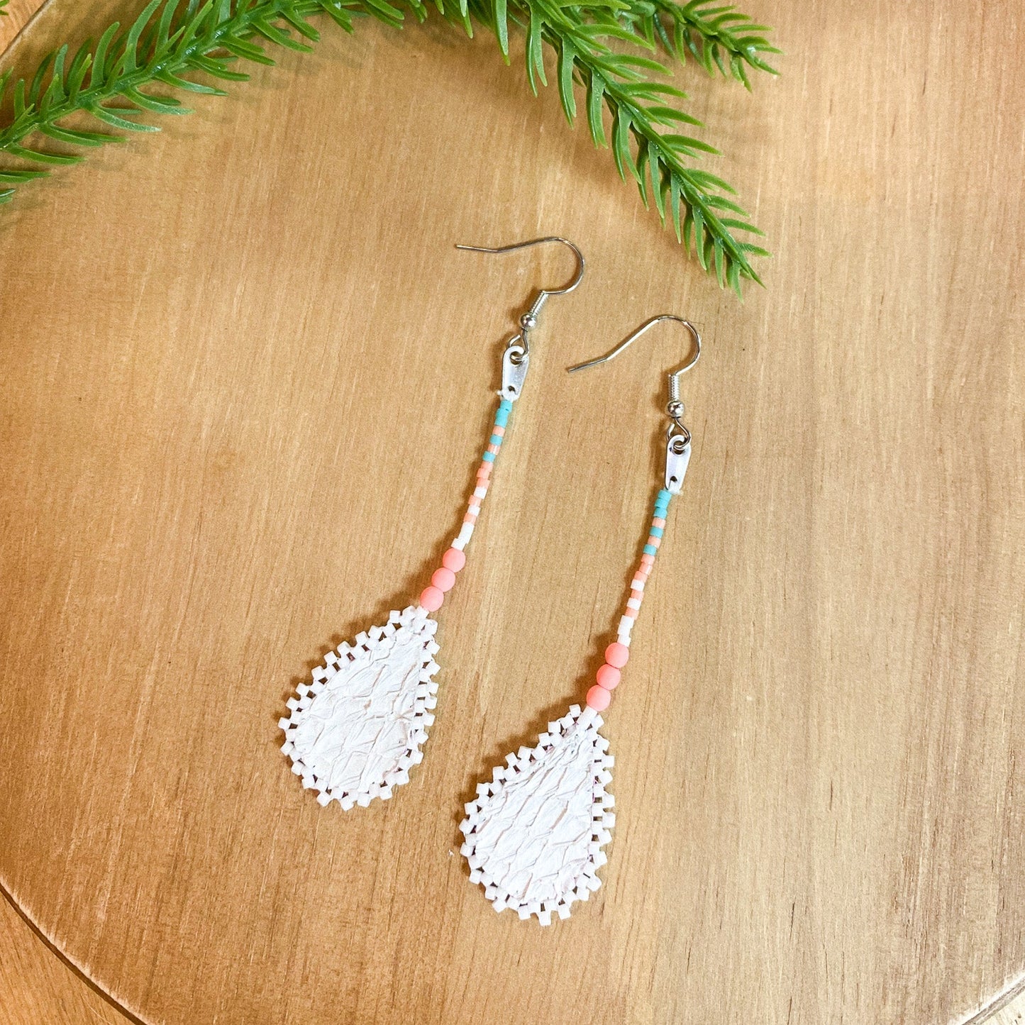 Fish Leather Earrings #32 by Blanche Sam