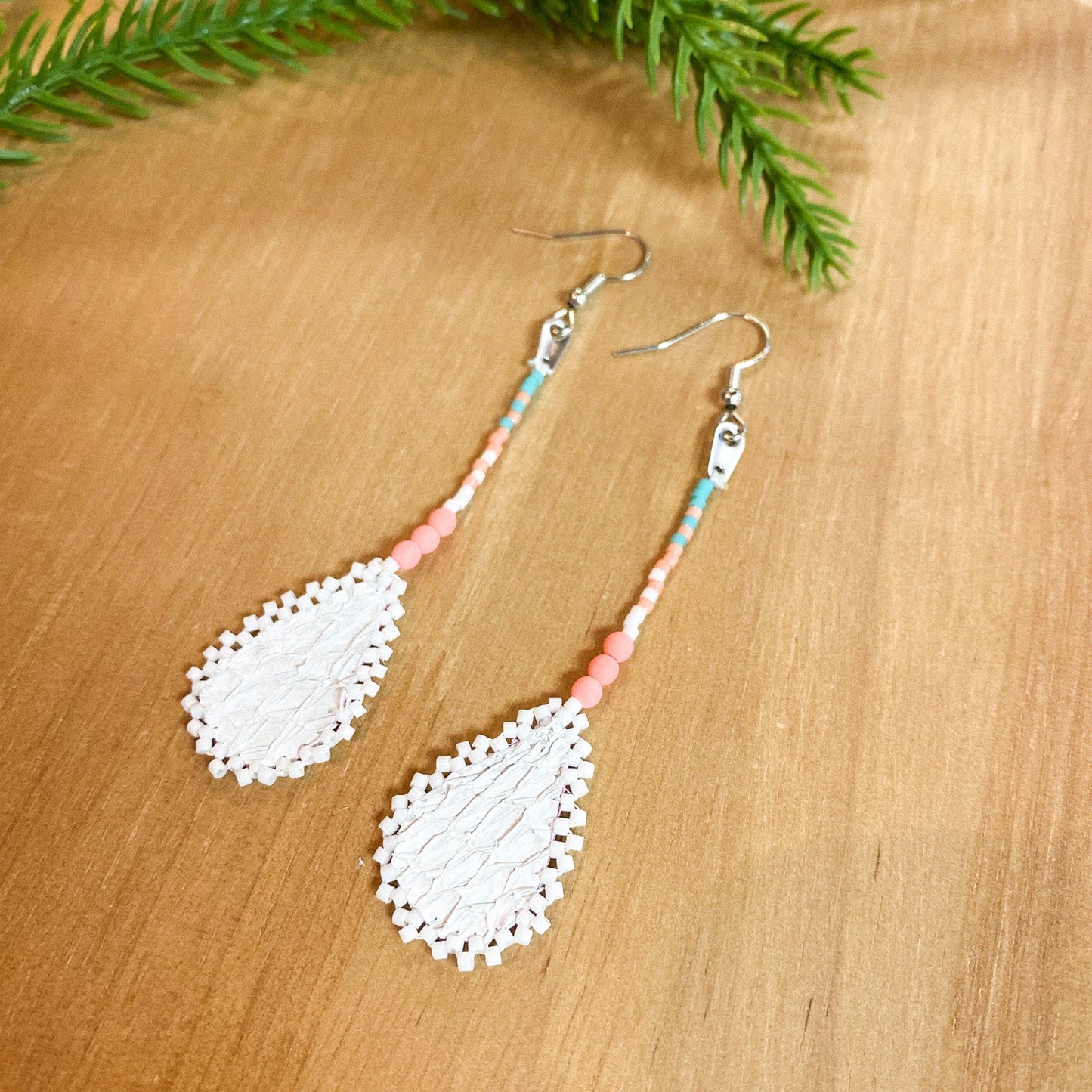 Fish Leather Earrings #32 by Blanche Sam