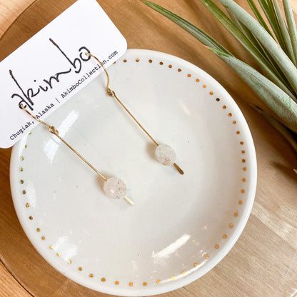 Druzy Drop Earrings by Akimbo Collection