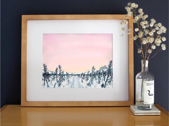 Pink in the Whites 11x14 Framed Print by Jill Richie