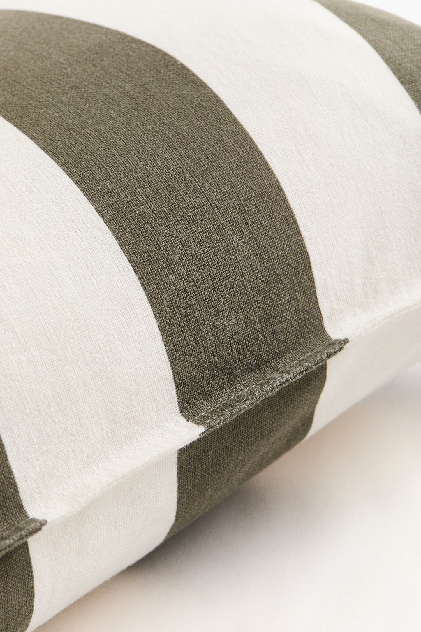 Linen Blend 16"x24" Accent Pillow | Olive Stripes