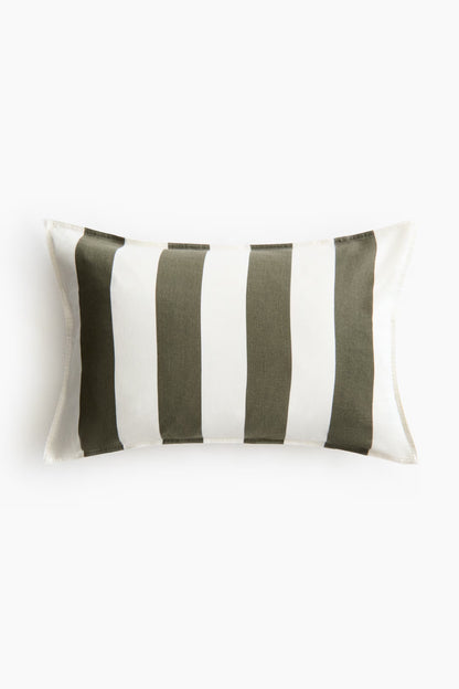 Linen Blend 16"x24" Accent Pillow | Olive Stripes
