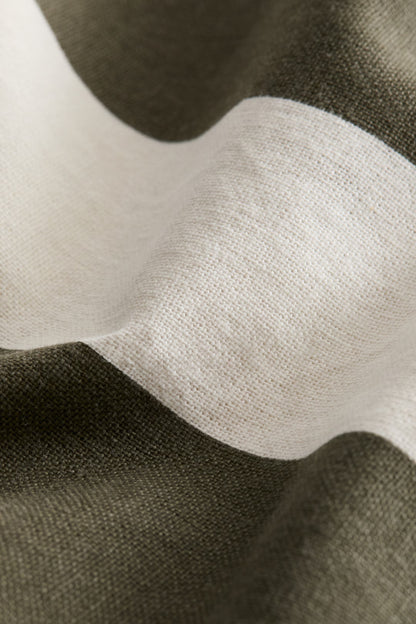 Linen Blend 16"x24" Accent Pillow | Olive Stripes