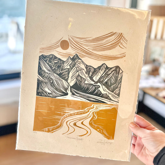 Polychrome Campsite 11x14 Original Print by Adrift Prints