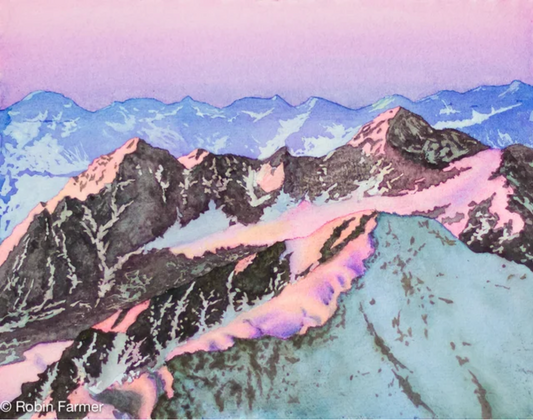 Chugach Alpenglow 8x10 Print by Robin Farmer