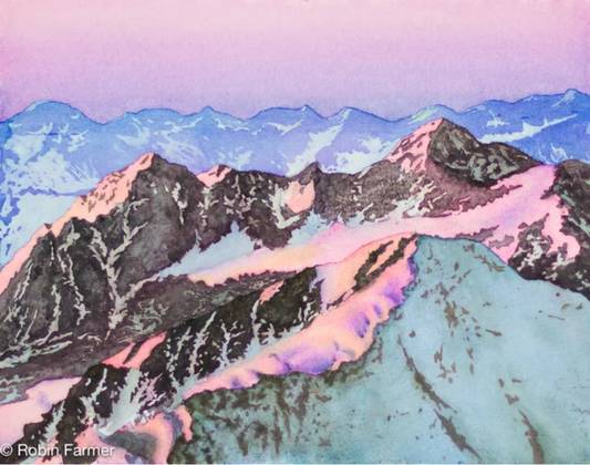 Chugach Alpenglow 11x14 Print by Robin Farmer