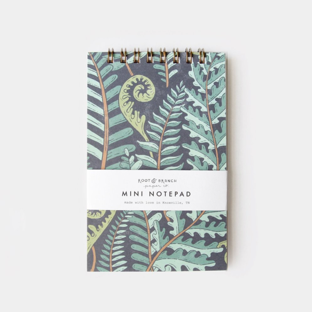 Forest Ferns Mini Notepad by Root & Branch Paper Co.