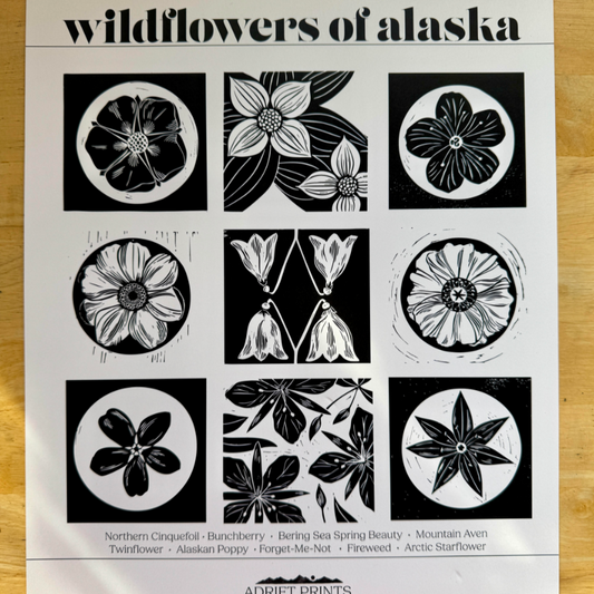 Wildflowers of AK Poster by Adrift Prints