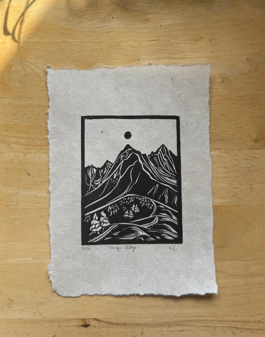 Center Ridge 5x7 Print by Adrift Prints