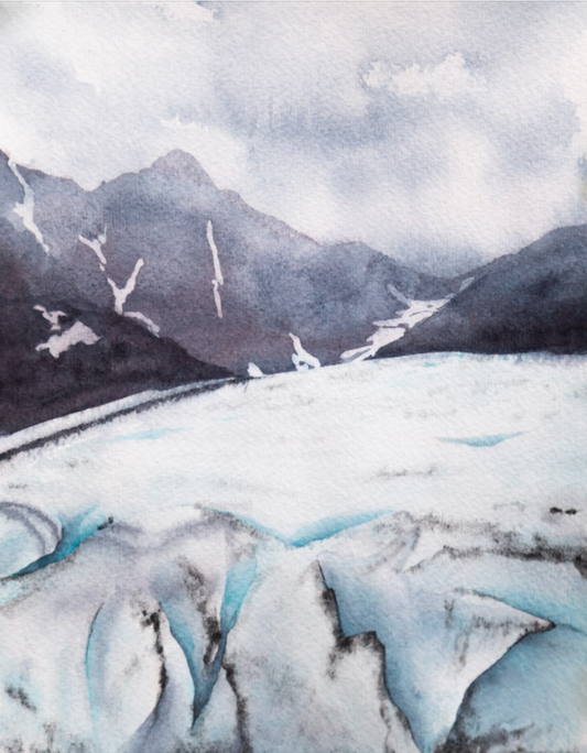 Raven Glacier 5x7 Print by Robin Farmer
