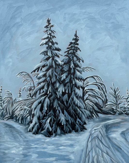 Ski Trails 8x10 Print by AnnMarie Henderson